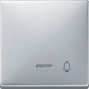 Фото Schneider Electric Merten Artec/Antique MTN437860 Клавиша выключателя "Звонок" одиночная (линза индикатора, алюминий)