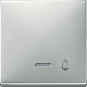Фото Schneider Electric Merten Artec/Antique MTN437846 Клавиша выключателя "Звонок" одиночная (линза индикатора, стальная)