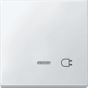 Фото Schneider Electric Merten Artec/Antique MTN437219 Клавиша выключателя "Розетка" одиночная (линза индикатора, полярно-белая)