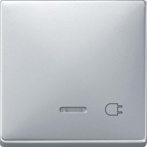 Фото Schneider Electric Merten Artec/Antique MTN437260 Клавиша выключателя "Розетка" одиночная (линза индикатора, алюминий)
