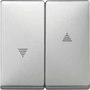 Фото Schneider Electric Merten Artec/Antique MTN411546 Клавиша для жалюзи двойная (стальная)