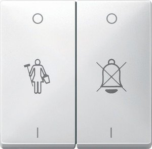 Фото Schneider Electric Merten Artec/Antique MTN412619 Клавиша "Горничная/Звонок" двойная (полярно-белая)