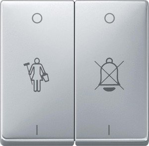 Фото Schneider Electric Merten Artec/Antique MTN412660 Клавиша "Горничная/Звонок" двойная (алюминий)