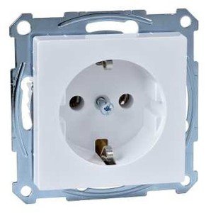 Фото Schneider Electric Merten System M MTN2401-0325 Розетка с заземляющим контактом (16 А, под рамку, скрытая установка, белая)