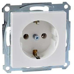 Фото Schneider Electric Merten System M MTN2401-0319 Розетка с заземляющим контактом (16 А, под рамку, скрытая установка, полярно-белая)