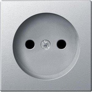 Фото Schneider Electric Merten System M MTN2002-0460 Розетка без заземляющего контакта (16 А, под рамку, шторки, скрытая установка, алюминий)