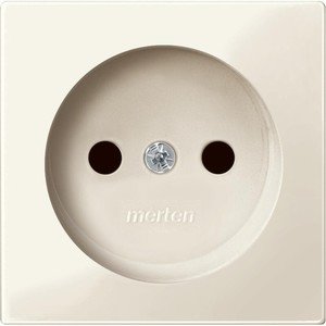 Фото Schneider Electric Merten System M MTN2002-0344 Розетка без заземляющего контакта (16 А, под рамку, шторки, скрытая установка, бежевая)