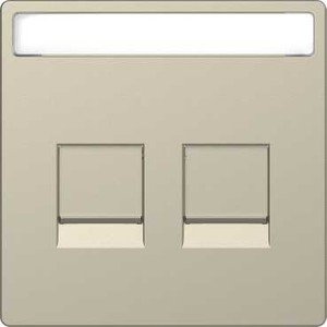 Фото Schneider Electric Merten D-Life MTN4564-6033 Крышка розетки информационной (2xRJ45, поле для надписи, сахара)