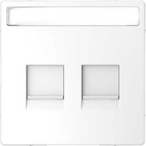 Фото Schneider Electric Merten D-Life MTN4564-6035 Крышка розетки информационной (2xRJ45, поле для надписи, белый лотос)