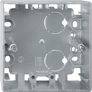 Фото Schneider Electric Merten Artec MTN513560 Коробка для наружного монтажа (универсальная, алюминий)