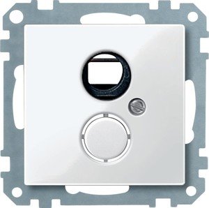 Фото Schneider Electric System M MTN290319 Крышка розетки аудио (DIN, полярно-белая)