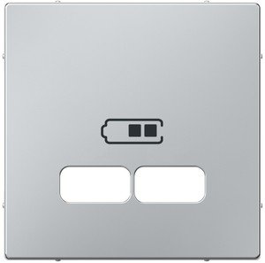Фото Schneider Electric System M MTN4367-0460 Крышка розетки зарядной (2xUSB, алюминий)