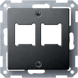 Фото Schneider Electric System M MTN291214 Крышка розетки информационной (2xRJ11/RJ45, антрацит)