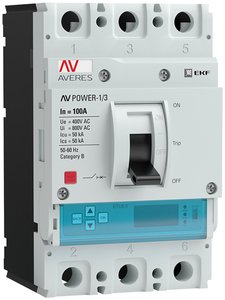 Фото EKF mccb-13-100-6.0-av Автоматический выключатель AV POWER-1/3 100А 50kA ETU6.0