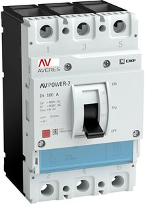 Фото EKF mccb-13-160-TR-av Автоматический выключатель AV POWER-1/3 160А 35kA TR