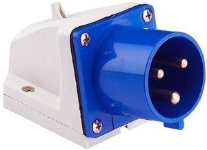 Фото EKF ps-523-32-220 Вилка стационарная 523 2Р+РЕ 32А 220В IP44 PROxima