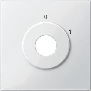 Фото Schneider Electric Merten System M MTN312819 Передняя панель для выключателя с ключом "Вкл/Выкл" (полярно-белая)