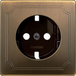 Фото Schneider Electric Merten Artec/Antique MTN2331-4143 Крышка розетки (2P+E, латунь)