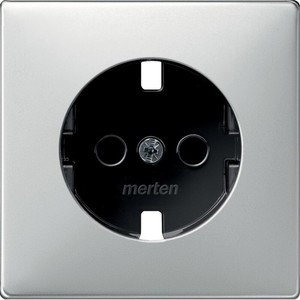 Фото Schneider Electric Merten Artec/Antique MTN2330-4146 Крышка розетки (2P+E, шторки, стальной)