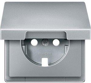 Фото Schneider Electric Merten Artec/Antique MTN2341-4060 Крышка розетки (2P+E, крышка, алюминий)