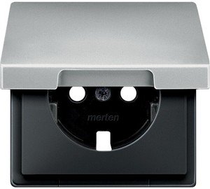 Фото Schneider Electric Merten Artec/Antique MTN2341-4146 Крышка розетки (2P+E, крышка, стальной)