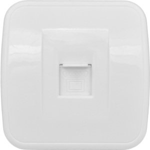 Фото EKF EGK01-035-10 Минск Розетка RJ-45 1-местная, ОП 1А, 120В, белая Basic