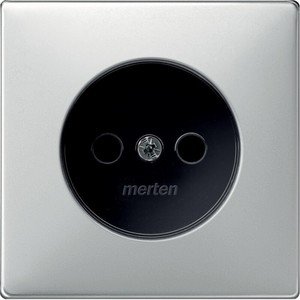 Фото Schneider Electric Merten Artec/Antique MTN2030-4146 Крышка розетки (2P, шторки, стальной)