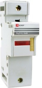 Фото EKF pr-10-38-1 Предохранитель-разъединитель для ПВЦ 10x38 1P (с индикацией) PROxima