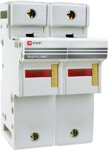 Фото EKF pr-14-51-2 Предохранитель-разъединитель для ПВЦ 14x51 2P (с индикацией) PROxima