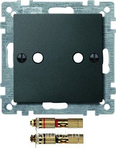Фото Schneider Electric System M MTN469314 Крышка розетки аудио (2xAudio, антрацит)
