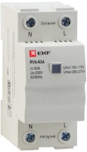 Фото EKF rvb-40a Реле напряжения (сквозное подкл.) Basic