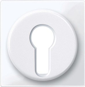 Фото Schneider Electric Merten System M MTN319525 Передняя панель для полуцилиндрических замков (белая)