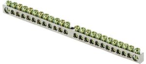 Фото EKF sn1-63-24 Шина PEN "ноль-земля" (6x9мм) 24 отв. никель крепеж по центру PROxima