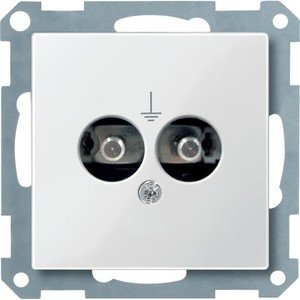 Фото Schneider Electric System M MTN290419 Розетка для выравнивания потенциалов (2xDIN42801, под рамку, скрытая установка, полярно-белый)