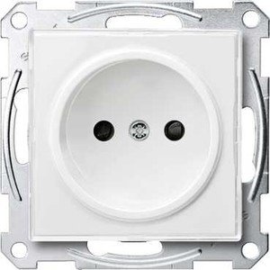 Фото Schneider Electric Merten M-Creativ MTN2000-3500 Розетка без заземляющего контакта (16 А, под рамку, шторки, скрытая установка, прозрачная)
