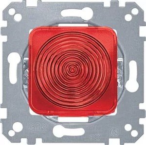 Фото Schneider Electric Merten System M MTN319018 Сигнальная лампа (красная линза, механизм, скрытая установка)