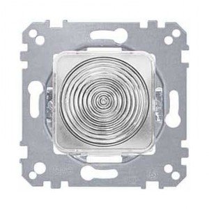 Фото Schneider Electric Merten System M MTN319017 Сигнальная лампа (зеленая/желтая/белая линза, механизм, скрытая установка)