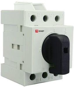 Фото EKF ms-63d Рубильник модульный MS-63A 3P на DIN-рейку PROxima