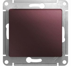 Фото Schneider Electric Glossa GSL001161 Переключатель одноклавишный (10 А, под рамку, с/у, баклажан)