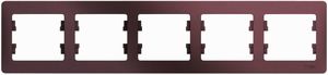 Фото Schneider Electric Glossa GSL001105 Рамка 5-постовая (горизонтальная, баклажановый)