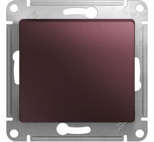 Фото Schneider Electric Glossa GSL001115 Кнопка Н.О. (10 А, под рамку, скрытая установка, баклажановый)