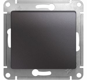 Фото Schneider Electric Glossa GSL001315 Кнопка Н.О. (10 А, под рамку, скрытая установка, графит)