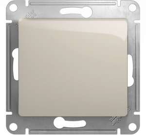 Фото Schneider Electric Glossa GSL000915 Кнопка Н.О. (10 А, под рамку, скрытая установка, молочный)