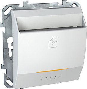 Фото Schneider Electric Unica MGU5.540.18ZD Выключатель 1-клавишный (8 А, под рамку, с/у, с подсветкой, белый)
