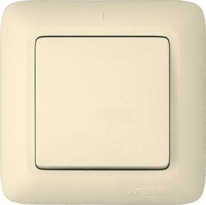 Фото Schneider Electric Прима VS1U-116-S Выключатель 1-клавишный (10 А, в сборе, с/у, слоновая кость)