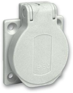 Фото Schneider Electric PratiKa PKS51G Розетка стационарная 2P+PE (10/16А, 250В, IP54, винты сзади)