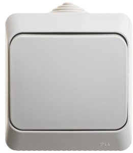 Фото Schneider Electric Этюд KA10-041C Выключатель с самовозвратом (10 А, в сборе, открытая установка, серый)