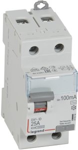 Фото Legrand DX3 411514 Выключатель дифференциального тока двухполюсный 25А 100мА (тип AC)