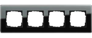 Фото Gira Esprit Glass C 0214505 Рамка 4-постовая (черное стекло)