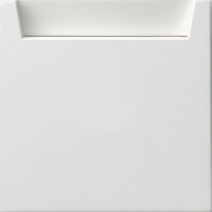 Фото Gira F100 0140112 Выключатель для кюч-карты (10 А, поле для надписи, индикация, под рамку, скрытая установка, белый глянцевый)
